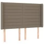 Box spring bed with mattress and LED lights taupe gray fabric 140x190 cm by vidaXL, Beds and slatted bases - Ref: Foro24-3138...