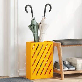Soporte para sombrilla Amarillo mostaza 28 x 12 x 41 cm Acero