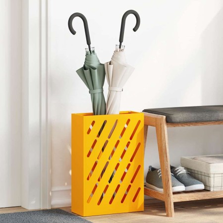 Soporte para sombrilla Amarillo mostaza 28 x 12 x 41 cm Acero