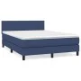 Box spring bed with blue fabric mattress 140x190 cm by vidaXL, Beds and slatted bases - Ref: Foro24-3139895, Price: 450,53 €,...