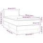 Box spring bed with taupe gray fabric mattress 90x190 cm by vidaXL, Beds and slatted bases - Ref: Foro24-3139941, Price: 314,...
