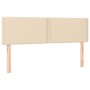 Box spring bed with cream fabric mattress 140x190 cm by vidaXL, Beds and slatted bases - Ref: Foro24-3139974, Price: 390,48 €...