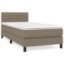 Box spring bed with taupe gray fabric mattress 90x190 cm by vidaXL, Beds and slatted bases - Ref: Foro24-3140101, Price: 300,...