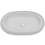 White ceramic oval washbasin 63x42 cm by vidaXL, Sinks - Ref: Foro24-140673, Price: 83,43 €, Discount: %