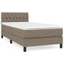 Box spring bed with taupe gray fabric mattress 90x190 cm by vidaXL, Beds and slatted bases - Ref: Foro24-3140261, Price: 303,...
