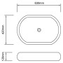 Ovales Waschbecken aus weißer Keramik, 63 x 42 cm von vidaXL, Sinkt - Ref: Foro24-140673, Preis: 91,44 €, Rabatt: %