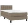 Box spring bed with taupe gray fabric mattress 90x190 cm by vidaXL, Beds and slatted bases - Ref: Foro24-3140341, Price: 307,...