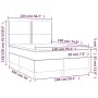 Box spring bed with taupe gray fabric mattress 140x190 cm by vidaXL, Beds and slatted bases - Ref: Foro24-3141693, Price: 462...