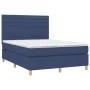 Box spring bed with blue fabric mattress 140x190 cm by vidaXL, Beds and slatted bases - Ref: Foro24-3142415, Price: 501,73 €,...