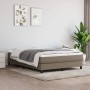 Box spring bed with taupe gray fabric mattress 140x190 cm by vidaXL, Beds and slatted bases - Ref: Foro24-3144073, Price: 378...