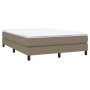 Box spring bed with taupe gray fabric mattress 140x190 cm by vidaXL, Beds and slatted bases - Ref: Foro24-3144073, Price: 378...