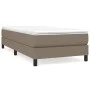 Box spring bed with taupe gray fabric mattress 90x190 cm by vidaXL, Beds and slatted bases - Ref: Foro24-3144041, Price: 282,...