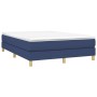 Box spring bed with blue fabric mattress 140x190 cm by vidaXL, Beds and slatted bases - Ref: Foro24-3144173, Price: 402,17 €,...