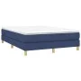 Box spring bed with blue fabric mattress 140x190 cm by vidaXL, Beds and slatted bases - Ref: Foro24-3144173, Price: 394,22 €,...