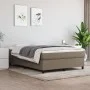 Box spring bed with taupe gray fabric mattress 140x190 cm by vidaXL, Beds and slatted bases - Ref: Foro24-3144419, Price: 391...