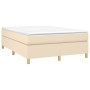Boxspringbett mit cremefarbener Stoffmatratze 140x190 cm von vidaXL, Betten und Lattenroste - Ref: Foro24-3144519, Preis: 383...