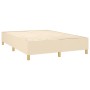 Box spring bed with cream fabric mattress 140x190 cm by vidaXL, Beds and slatted bases - Ref: Foro24-3144519, Price: 383,91 €...