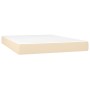 Box spring bed with cream fabric mattress 140x190 cm by vidaXL, Beds and slatted bases - Ref: Foro24-3144519, Price: 383,91 €...