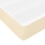 Box spring bed with cream fabric mattress 140x190 cm by vidaXL, Beds and slatted bases - Ref: Foro24-3144519, Price: 384,62 €...