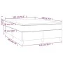 Box spring bed with cream fabric mattress 140x190 cm by vidaXL, Beds and slatted bases - Ref: Foro24-3144519, Price: 384,62 €...
