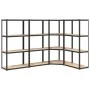 Shelving 4 levels 4 units steel and anthracite gray plywood by vidaXL, Industrial shelving - Ref: Foro24-3154153, Price: 184,...