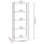 Shelving 5 levels 4 units anthracite gray steel and plywood by vidaXL, Industrial shelving - Ref: Foro24-3154160, Price: 169,...