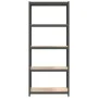 Shelving 5 levels 2 units anthracite gray steel and plywood by vidaXL, Industrial shelving - Ref: Foro24-3154159, Price: 117,...