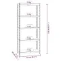 Shelving 5 levels 2 units anthracite gray steel and plywood by vidaXL, Industrial shelving - Ref: Foro24-3154159, Price: 117,...