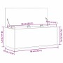 Caja de Almacenamiento Roble artisan 90 x 35 x 35 cm