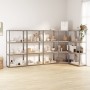 Shelving 4 levels 5 units steel plywood silver by vidaXL, Industrial shelving - Ref: Foro24-3154146, Price: 207,42 €, Discoun...