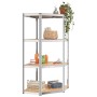 Shelving 4 levels 5 units steel plywood silver by vidaXL, Industrial shelving - Ref: Foro24-3154146, Price: 207,42 €, Discoun...