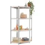 Shelving 4 levels 5 units steel plywood silver by vidaXL, Industrial shelving - Ref: Foro24-3154146, Price: 202,90 €, Discoun...
