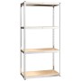 Shelving 4 levels 5 units steel plywood silver by vidaXL, Industrial shelving - Ref: Foro24-3154146, Price: 207,42 €, Discoun...