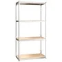 Shelving 4 levels 5 units steel plywood silver by vidaXL, Industrial shelving - Ref: Foro24-3154146, Price: 202,90 €, Discoun...