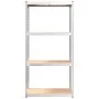 Shelving 4 levels 5 units steel plywood silver by vidaXL, Industrial shelving - Ref: Foro24-3154146, Price: 202,90 €, Discoun...
