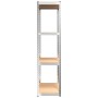 Shelving 4 levels 5 units steel plywood silver by vidaXL, Industrial shelving - Ref: Foro24-3154146, Price: 207,42 €, Discoun...