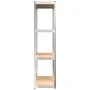 Shelving 4 levels 5 units steel plywood silver by vidaXL, Industrial shelving - Ref: Foro24-3154146, Price: 202,90 €, Discoun...