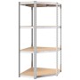 Shelving 4 levels 5 units steel plywood silver by vidaXL, Industrial shelving - Ref: Foro24-3154146, Price: 207,42 €, Discoun...