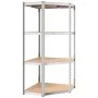 Shelving 4 levels 5 units steel plywood silver by vidaXL, Industrial shelving - Ref: Foro24-3154146, Price: 202,90 €, Discoun...