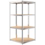 Shelving 4 levels 5 units steel plywood silver by vidaXL, Industrial shelving - Ref: Foro24-3154146, Price: 207,42 €, Discoun...