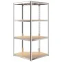 Shelving 4 levels 5 units steel plywood silver by vidaXL, Industrial shelving - Ref: Foro24-3154146, Price: 202,90 €, Discoun...