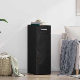 Vitrina Roble negro 30 x 42.5 x 93 cm Madera contrachapada en Aparadores | Comprar online en Foro24