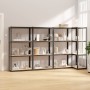Regal mit 4 Ebenen, 4 Stück, Stahl und anthrazitgrau furniert von vidaXL, Industrieregale - Ref: Foro24-3154142, Preis: 155,2...
