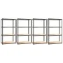 Regal mit 4 Ebenen, 4 Stück, Stahl und anthrazitgrau furniert von vidaXL, Industrieregale - Ref: Foro24-3154142, Preis: 151,8...