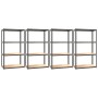 Regal mit 4 Ebenen, 4 Stück, Stahl und anthrazitgrau furniert von vidaXL, Industrieregale - Ref: Foro24-3154142, Preis: 155,2...