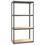 Regal mit 4 Ebenen, 4 Stück, Stahl und anthrazitgrau furniert von vidaXL, Industrieregale - Ref: Foro24-3154142, Preis: 151,8...