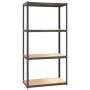 Regal mit 4 Ebenen, 4 Stück, Stahl und anthrazitgrau furniert von vidaXL, Industrieregale - Ref: Foro24-3154142, Preis: 155,2...
