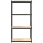 4-level shelving unit, 4 units, steel and anthracite gray plywood by vidaXL, Industrial shelving - Ref: Foro24-3154142, Price...