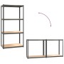 Regal mit 4 Ebenen, 4 Stück, Stahl und anthrazitgrau furniert von vidaXL, Industrieregale - Ref: Foro24-3154142, Preis: 155,2...