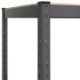 4-level shelving unit, 4 units, steel and anthracite gray plywood by vidaXL, Industrial shelving - Ref: Foro24-3154142, Price...